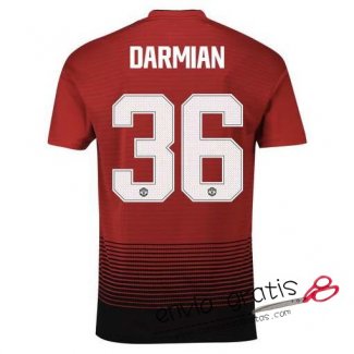 Camiseta Manchester United Primera Equipacion 36#DARMIAN Cup Printing 2018-2019