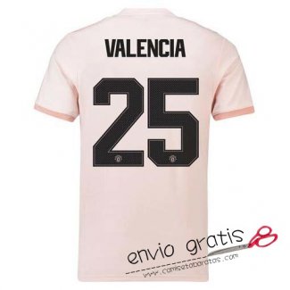 Camiseta Manchester United Segunda Equipacion 25#VALENCIA Cup Printing 2018-2019