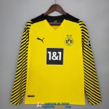 Camiseta Manga Larga Borussia Dortmund Primera Equipacion 2021/2022