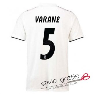 Camiseta Real Madrid Primera Equipacion 5#VARANE RAMOS 2018-2019