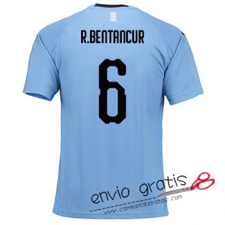 Camiseta Uruguay Primera Equipacion 6#R.BENTANCUR 2018