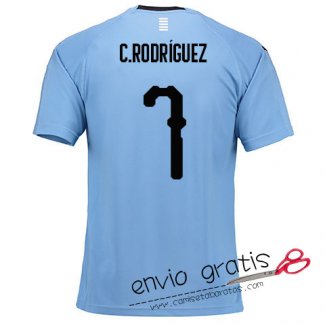 Camiseta Uruguay Primera Equipacion 7#C.RODRIGUEZ 2018