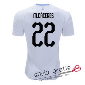 Camiseta Uruguay Segunda Equipacion 22#M.CACERES 2018