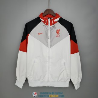 Liverpool Chaqueta Rompevientos Black White Red 2021/2022