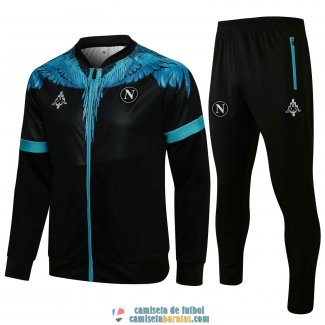 Napoli Kappa x Marcelo Burlon Chaqueta Black + Pantalon Black 2021/2022