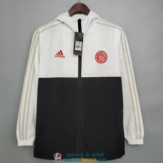 Ajax Chaqueta Rompevientos Black White 2021/2022