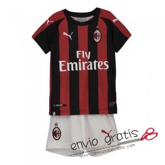 Camiseta AC Milan Nino Primera Equipacion 2018-2019