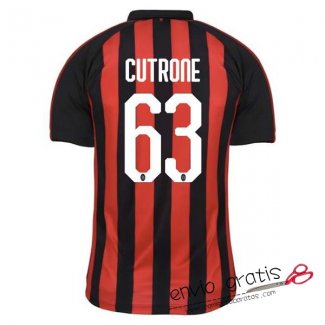 Camiseta AC Milan Primera Equipacion 63#CUTRONE 2018-2019