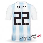 Camiseta Argentina Primera Equipacion 22#PAVON 2018