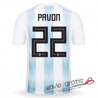 Camiseta Argentina Primera Equipacion 22#PAVON 2018