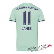 Camiseta Bayern Munich Segunda Equipacion 11#JAMES 2018-2019