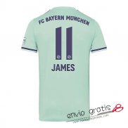 Camiseta Bayern Munich Segunda Equipacion 11#JAMES 2018-2019