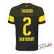 Camiseta Borussia Dortmund Segunda Equipacion 2#ZAGADOU 2018-2019