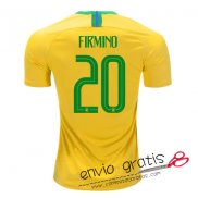 Camiseta Brasil Primera Equipacion 20#FIRMINO 2018