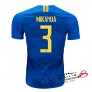 Camiseta Brasil Segunda Equipacion 3#MIRANDA 2018