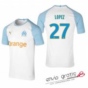 Camiseta Olympique Marseille Primera Equipacion 27#LOPEZ 2018-2019