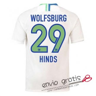 Camiseta VfL Wolfsburg Segunda Equipacion 29#HINDS 2018-2019