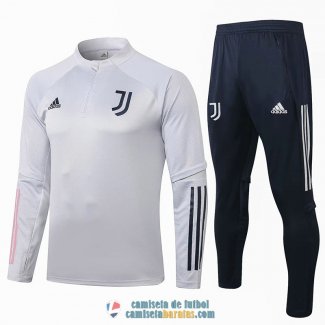 Juventus Sudadera De Entrenamiento Light Grey + Pantalon 2020/2021