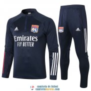 Olympique Lyonnais Sudadera De Entrenamiento Navy + Pantalon 2020/2021