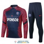 PSG Sudadera De Entrenamiento Navy Red + Pantalon 2020/2021 PSG Sudadera De Entrenamiento Navy Red + Pantalon 2020/2021