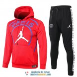 PSG x JORDAN Sudadera Capucha Red + Pantalon Black 2020/2021 PSG x JORDAN Sudadera Capucha Red + Pantalon Black 2020/2021
