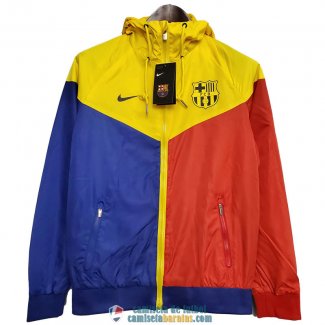 Barcelona Chaqueta Rompevientos Blue Red Yellow 2020/2021