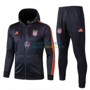 Bayern Munich Chaqueta Capucha Black + Pantalon 2019-2020