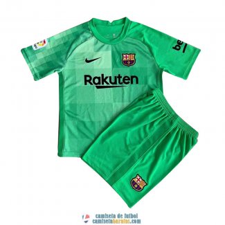 Camiseta Barcelona Ninos Portero Green 2021/2022