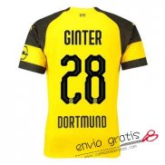 Camiseta Borussia Dortmund Primera Equipacion 28#GINTER 2018-2019
