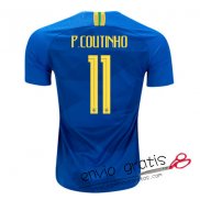 Camiseta Brasil Segunda Equipacion 11#P.COUTINHO 2018