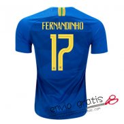 Camiseta Brasil Segunda Equipacion 17#FERNANDINHO 2018