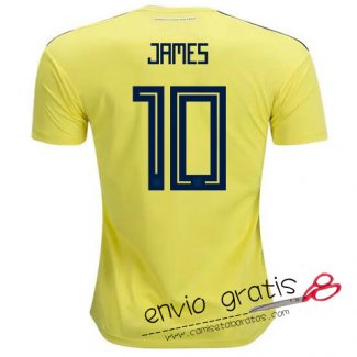 Camiseta Colombia Primera Equipacion 10#JAMES 2018