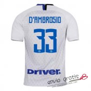 Camiseta Inter Milan Segunda Equipacion 33#DAMBROSIO 2018-2019
