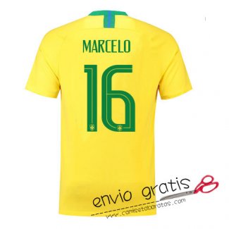 Camiseta Brasil Primera Equipacion 16#MARCELO 2018