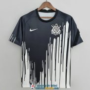 Camiseta Corinthians Pre Match Black White 2022/2023