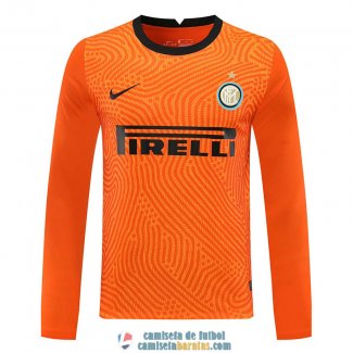 Camiseta Manga Larga Inter Milan Portero Orange 2020/2021