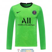 Camiseta Manga Larga PSG Portero Green 2020/2021