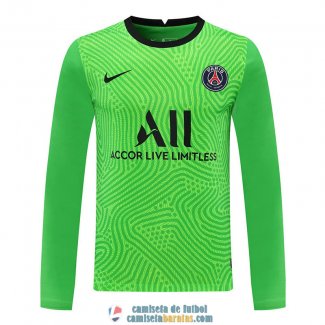 Camiseta Manga Larga PSG Portero Green 2020/2021