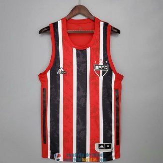 Camiseta Sao Paulo FC Vest Red Black 2021/2022