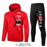 PSG x JORDAN Chaqueta Capucha Red + Pantalon Black 2020/2021 PSG x JORDAN Chaqueta Capucha Red + Pantalon Black 2020/2021