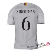 Camiseta AS Roma Segunda Equipacion 6#STROOTMAN 2018-2019