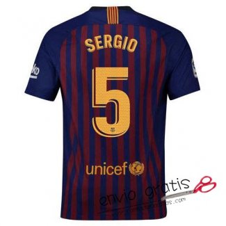 Camiseta Barcelona Primera Equipacion 5#SERGIO 2018-2019