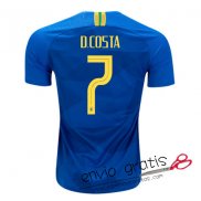 Camiseta Brasil Segunda Equipacion 7#D.COSTA 2018