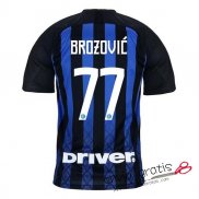 Camiseta Inter Milan Primera Equipacion 77#BROZOVIC 2018-2019