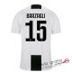 Camiseta Juventus Primera Equipacion 15#BARZAGLI 2018-2019