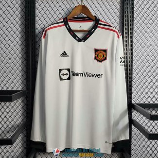 Camiseta Manga Larga Manchester United Segunda Equipacion 2022/2023