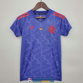 Camiseta Mujer Flamengo Pride Blue 2021/2022