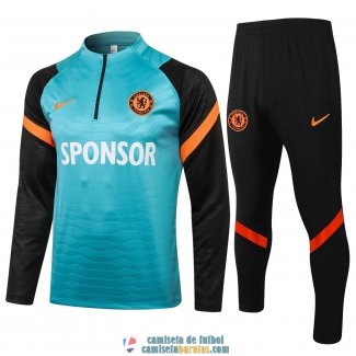 Chelsea Sudadera De Entrenamiento Green + Pantalon Black 2021/2022