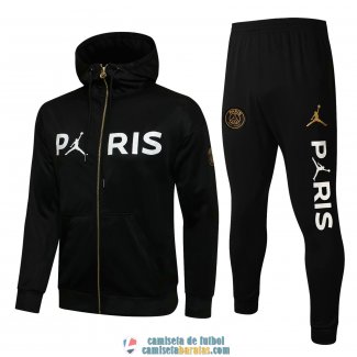 PSG x Jordan Sudadera Capucha Black + Pantalon Black 2021/2022