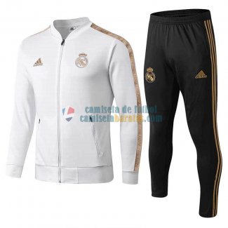 Real Madrid Chaqueta Gold White + Pantalon 2019-2020
